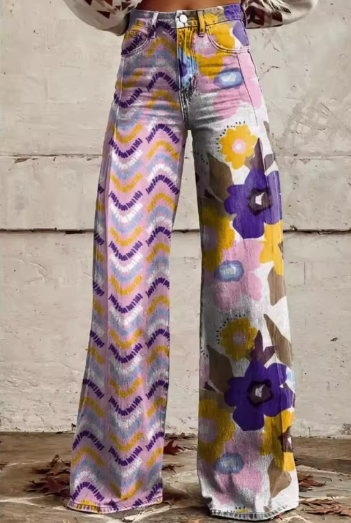 Paisley | Vintage Boho Artistieke Flared Broek