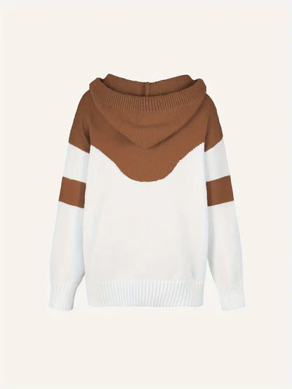 Ríona | Women's Colour Block Pullover Hoodie with Pocket