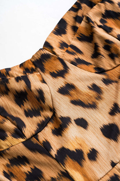 Bianca | Women's Leopard Print Corset Midi Dress