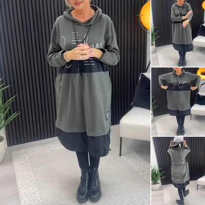 Madeleine | Women's Oversized Hooded Sweatshirt Dress with Pockets