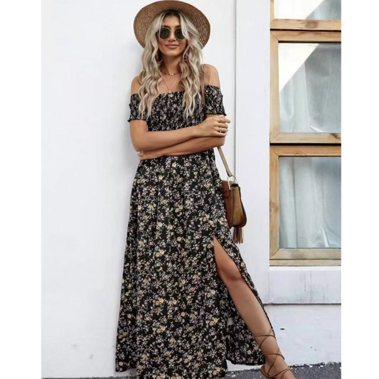 PHOEBE™ - Glamorous Off-Shoulder Vintage Dress