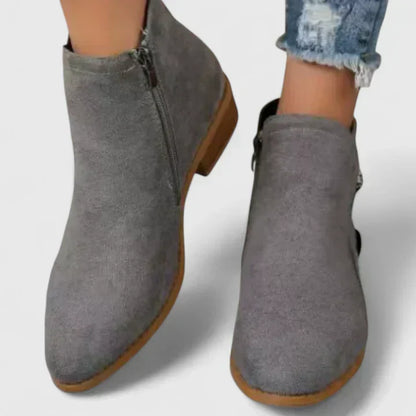 Seraphina | Women's Side Zip Block Heel Ankle Boots