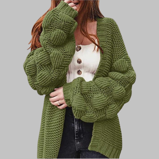 GISELLE™ - Vintage Oversized Chunky Open Front Cardigan