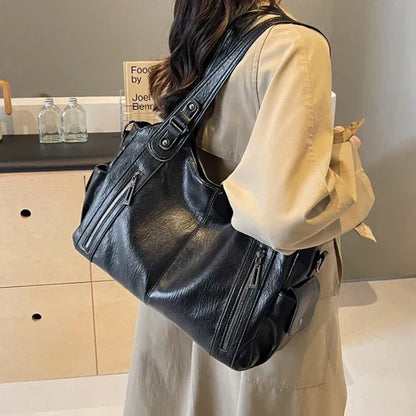 Noemie | Women's Faux Leather Large Shoulder Tote Bag