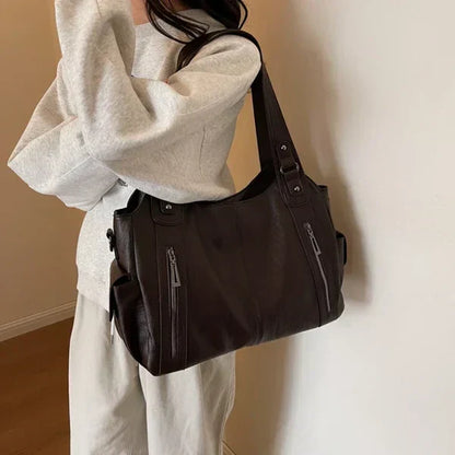 Noemie | Women's Faux Leather Large Shoulder Tote Bag