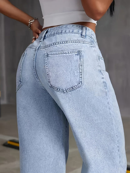 Philippa | Women's High Waisted Baggy Wide Leg Jeans