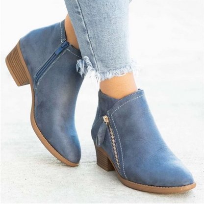 Seraphina | Women's Side Zip Block Heel Ankle Boots