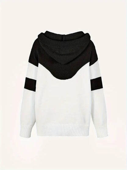 Ríona | Women's Colour Block Pullover Hoodie with Pocket