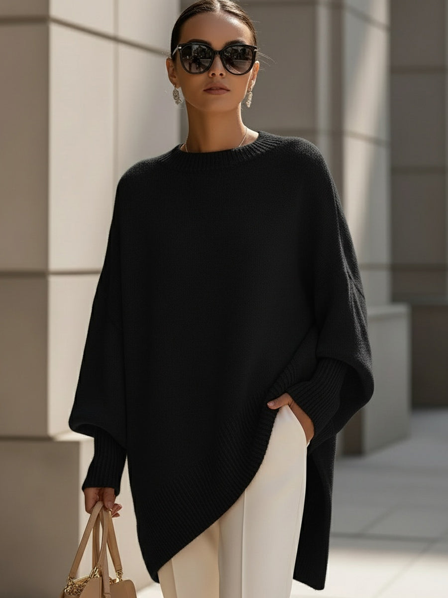 ELENA | Suéter poncho oversize de punto