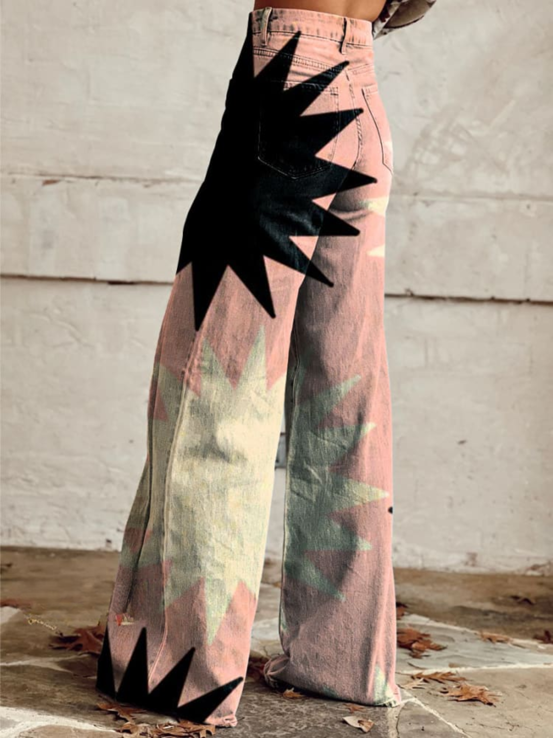 Stella | Boho Sterrenburst Wijde-Pijpen Broek