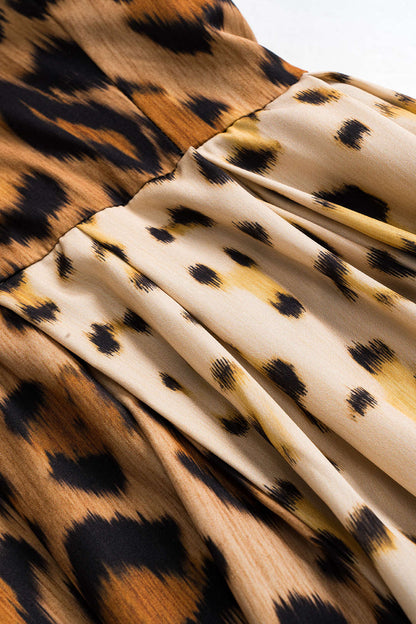 Bianca | Women's Leopard Print Corset Midi Dress