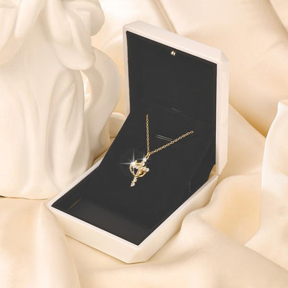 Clarisse | Women's Cross and Crown Pendant Necklace