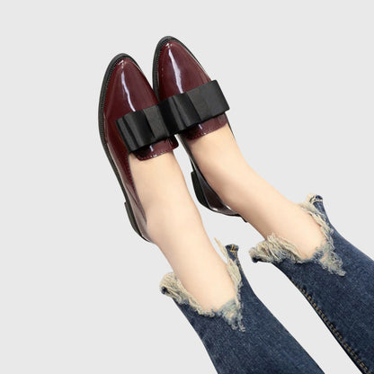 Anya | Women's Orthopedic Bow Pointed Toe Loafers