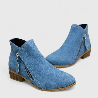 Seraphina | Women's Side Zip Block Heel Ankle Boots