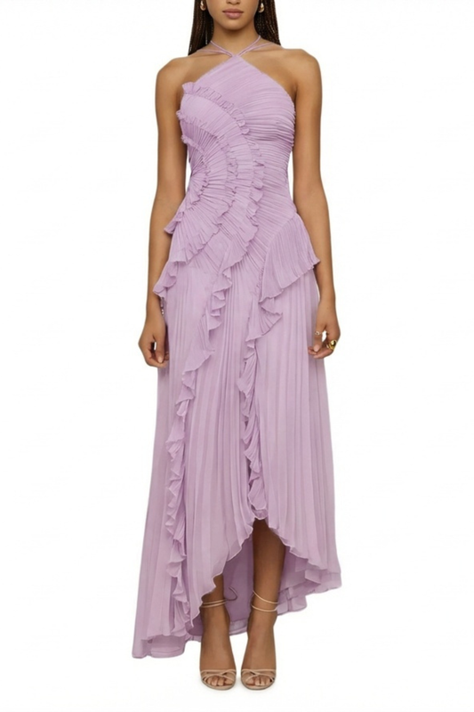 AMY™ – Sexy Ruffle Halter A-Line Dress
