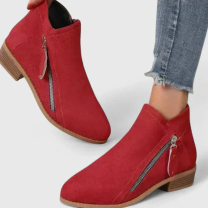 Seraphina | Women's Side Zip Block Heel Ankle Boots