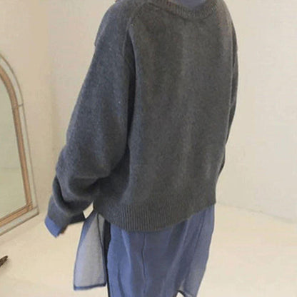 Alycia | Women's Knit Asymmetric Button Cardigan