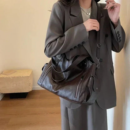 Noemie | Women's Faux Leather Large Shoulder Tote Bag
