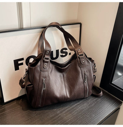 Noemie | Women's Faux Leather Large Shoulder Tote Bag
