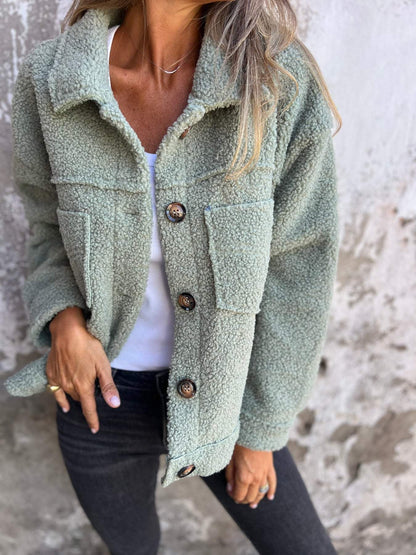 Zoe | Women's Button Up Jacket with Pockets