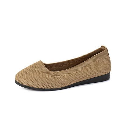 Miray | Women's Knit Slip On Round Toe Ballet Flats