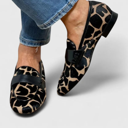 Clyanne | Women's Orthopedic Leopard Print Slip On Loafers