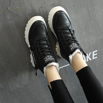 Astra | Women's Fur Lined Lace Up Platform Winter Boots