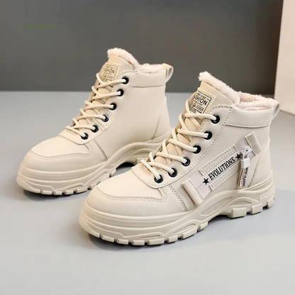 Astra | Women's Fur Lined Lace Up Platform Winter Boots