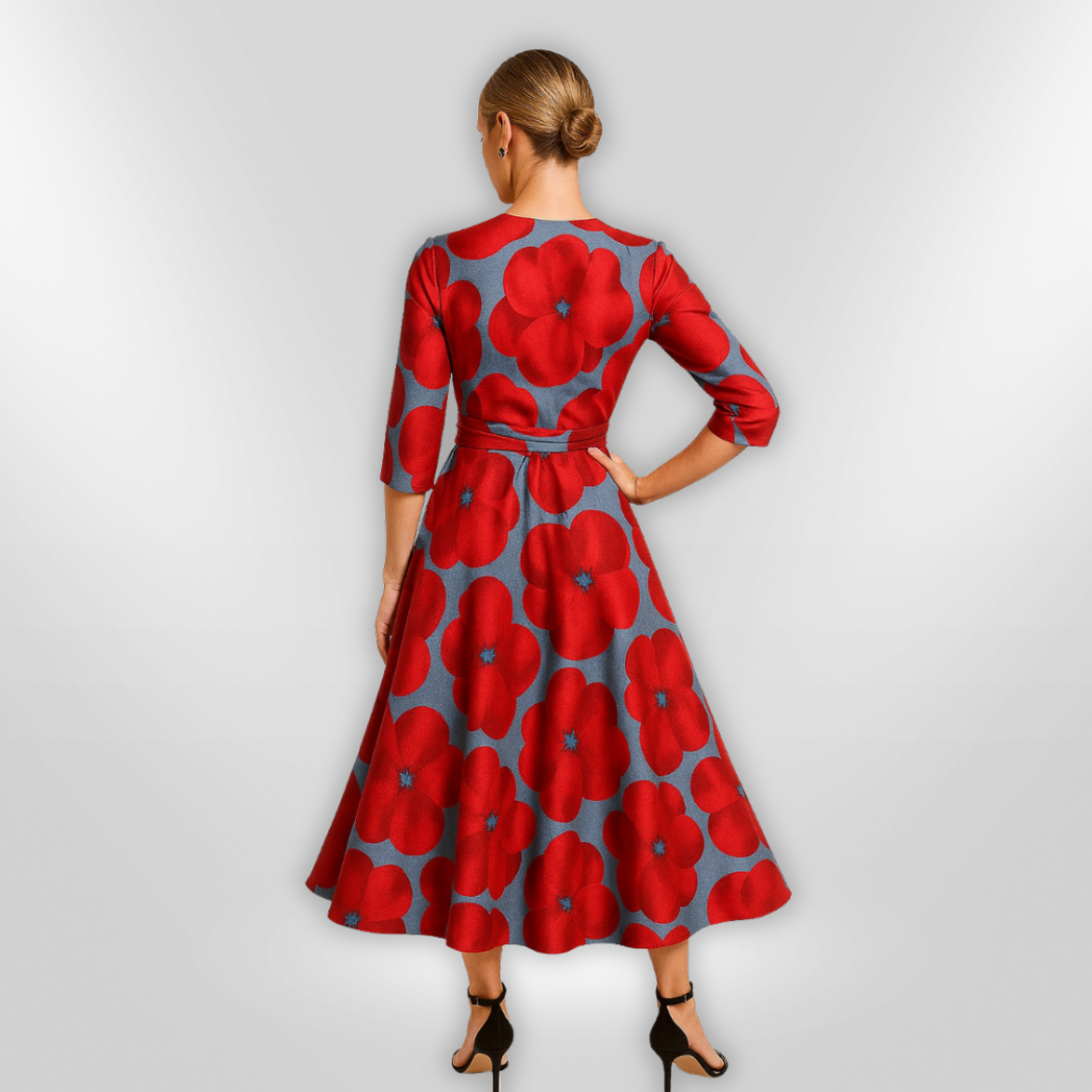 Dames Jurk Elegante Bloemenprint Vrouwelijke Stijl