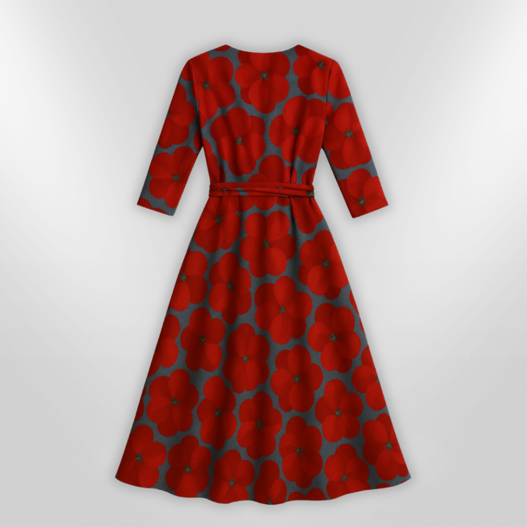 Dames Jurk Elegante Bloemenprint Vrouwelijke Stijl
