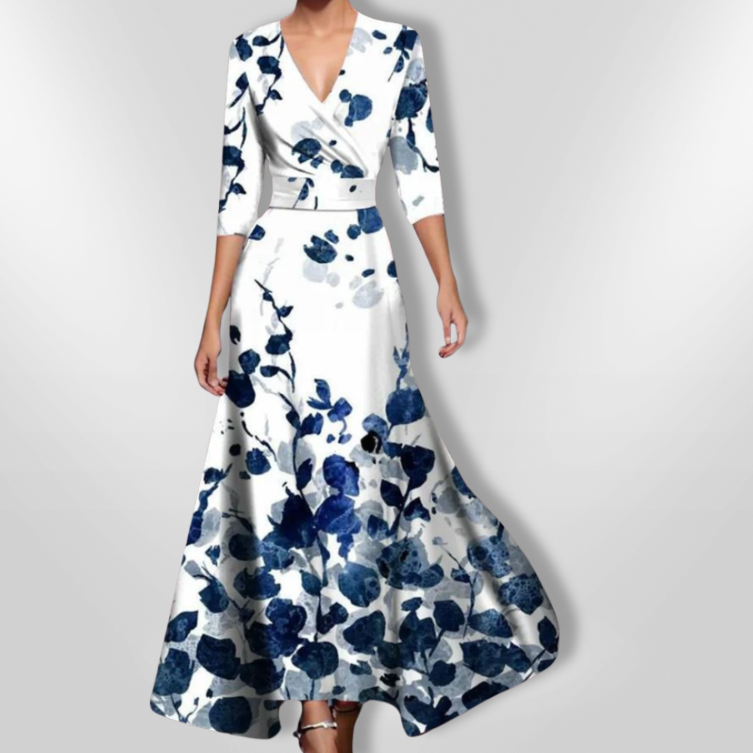 Dames Jurk Elegante Bloemenprint Vrouwelijke Stijl