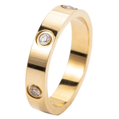 Mona | Women's Crystal Accent Band Ring