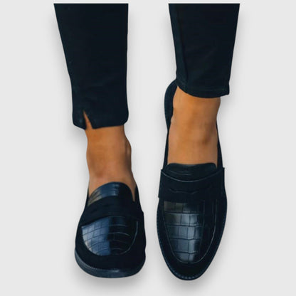 Liny | Women's Croc Effect Penny Loafers