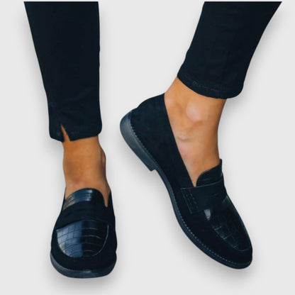Liny | Women's Croc Effect Penny Loafers