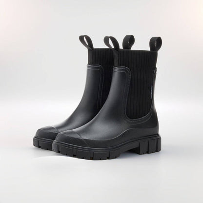 Mieha | Women's Platform Chelsea Rain Boots with Lug Sole