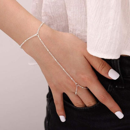 Mylene | Women's Dainty Chain Hand Bracelet Ring