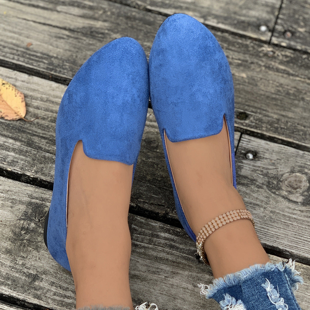 MIA™ - Women Solid Color Pointed Toe Slip On Flat Shoes