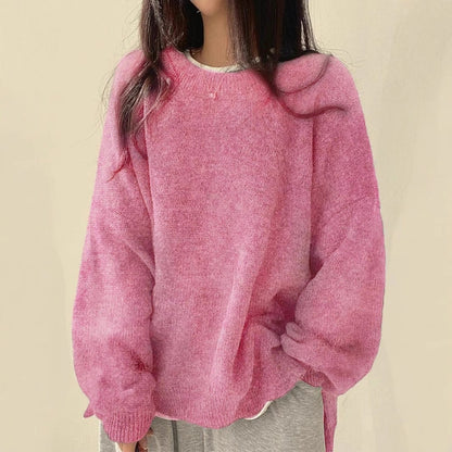 Cindy | Women's Knit Oversized Crew Neck Raglan Sweater