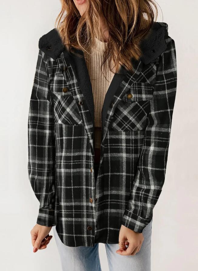 AMELIA™ - Women’s Plaid Hooded Flannel Jacket for Autumn & Winter