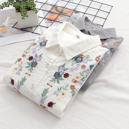 FLAVIE™ – Vintage Charm Embroidered Blouse