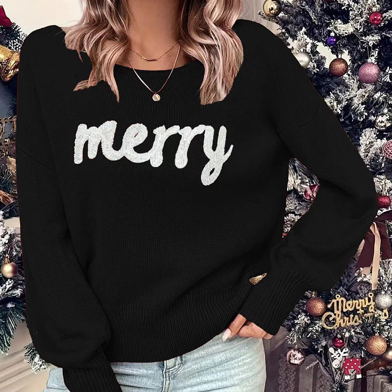 VIOLET™ - Cozy Round Neck Sweater for the Holidays