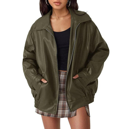 Annette | Women's Oversized Vintage Biker Jacket