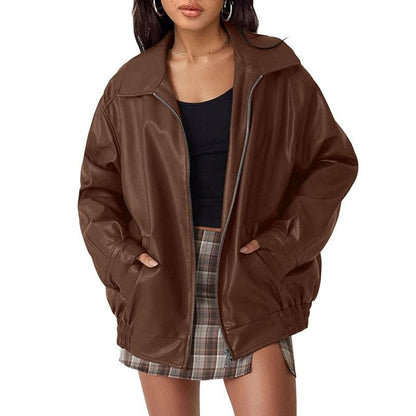 Annette | Women's Oversized Vintage Biker Jacket