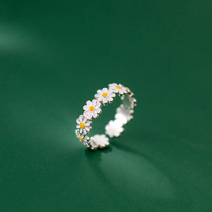 Maisy | Women's Daisy Flower Enamel Band Ring