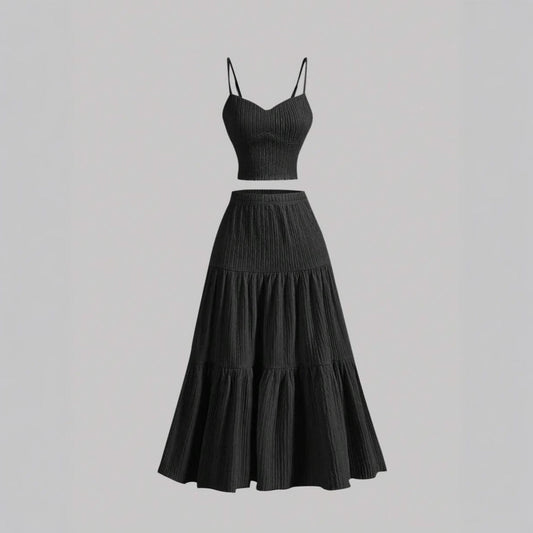 DALISAY™ – Chic A-line Crop and Skirt Co-ord