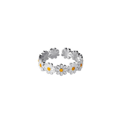 Maisy | Women's Daisy Flower Enamel Band Ring