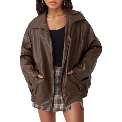 Annette | Women's Oversized Vintage Biker Jacket