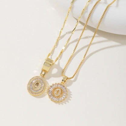 Aisha | Women's Initial Letter Pendant Necklace Set of 2