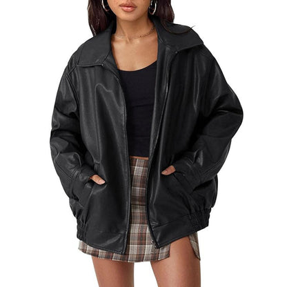 Annette | Women's Oversized Vintage Biker Jacket