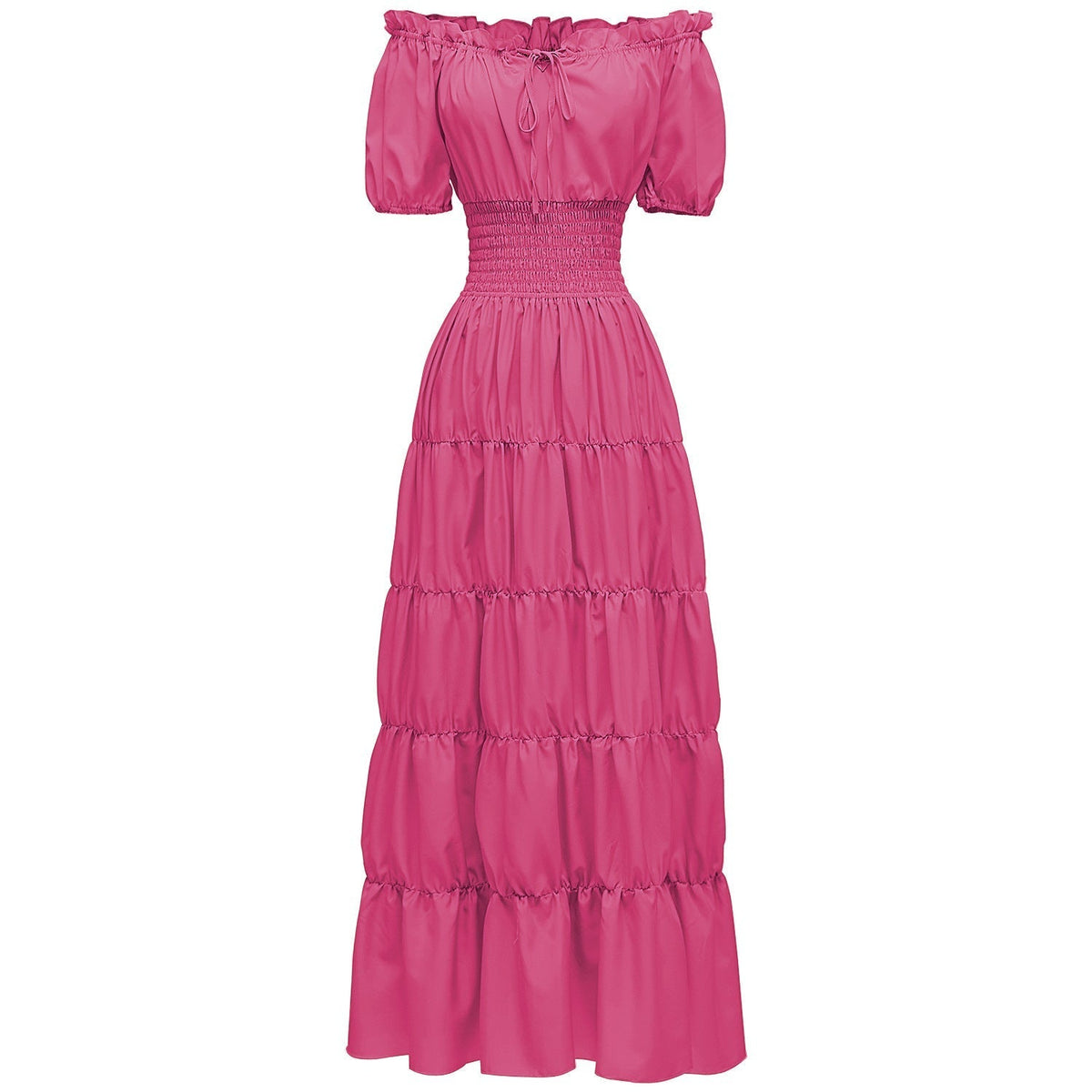 AIZA™ – Classic Corset Long Retro Maxi Dress